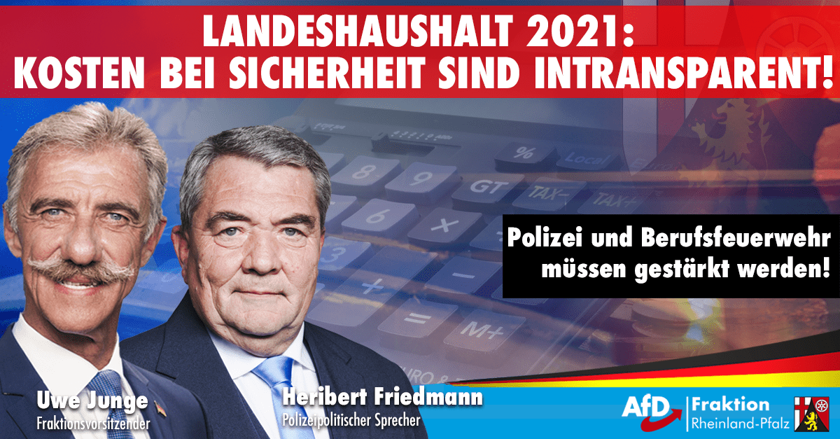 Der Haushalt 2021 ist intransparent